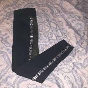 victoria secret pink fleece lined leggings